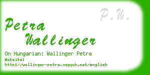 petra wallinger business card